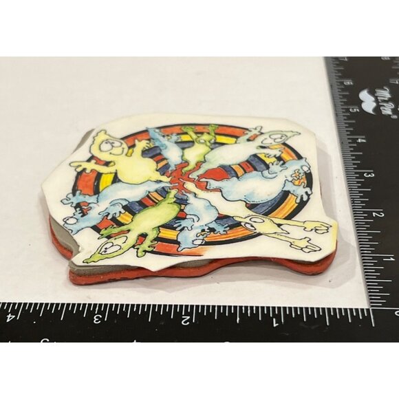 Halloween Whimsical Colorful Ghost Stamp For Crafting & Scrapbooking Projects - Picture 2 of 3